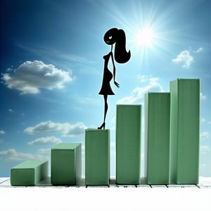 stick figure woman steps to success-2